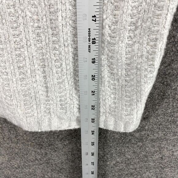 Gap Sweater Pullover Women S Small Gray Wool Cotton Crew Neck Long Sleeve Solid - Picture 8 of 9